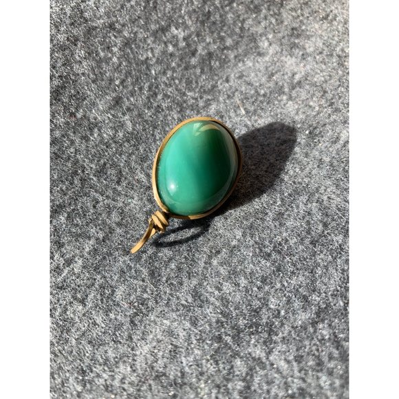 Artisan Twisted Wire Holder, Natural Stone  OS Green   Green Agate - Picture 4 of 4